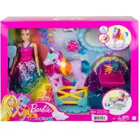 Mattel GTG01 - Barbie - Dreamtopia - Prinzessin Puppe mit Einhorn und Zubehör