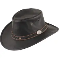 Scippis Lederhut in schwarz | Gr.: XL
