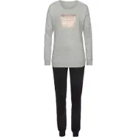 Vivance Pyjama mehrfarbig Gr. 32/34 für Damen. Rundhals und Print. Basic. Nachhaltig.