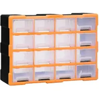 vidaXL Multi-Schubladen-Organizer 16 Schubladen 52x16x37 cm