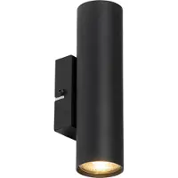 QAZQA Moderne Wandleuchte schwarz 2-flammig - Jeana