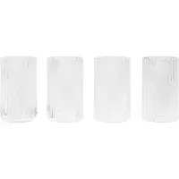 Ferm Living Wasserglas Ripple Clear 140 ml (4er-Set)