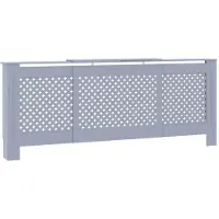 vidaXL MDF Heizkörperverkleidung Grau 205 cm