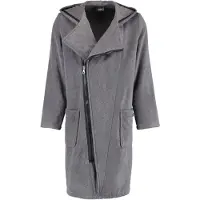 Cawö Bademantel 6516 Anthrazit Schwarz Herren-XL