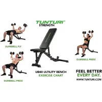 Tunturi UB40 Verstellbare Hantelbank / Trainingsbank / Schrägbank / Utility Bench
