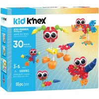 K'nex 34492 - Bau- und Konstruktionsspielzeug Set Zoo Friends, Baukasten Tierpark Freunde mit 55 Teilen, Konstruktionsset für 30 verschiedene Modelle, Kid K-Nex Bauset für Kinder von 3 bis 5 Jahre