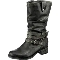 Mustang Damen Stiefel Halbschaftstiefel 1229-605, Größe:37 EU, Farbe:Grau
