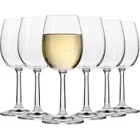 Krosno 6x250ml Gläser für WEISS- UND ROTWEIN, REINES KRISTALLINES GLAS