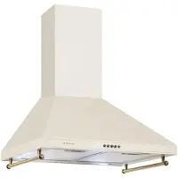 Klarstein Victoria Dunstabzugshaube 60cm Retro-Design 644,5m3/h 2 LED-Lampen Vintage-Creme