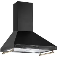 Klarstein Victoria Dunstabzugshaube 60cm Retro-Design 644,5m³/h 2 LED-Lampen Schwarz