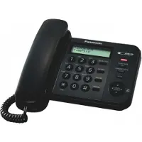 Panasonic KX-TS580EX1, Kabelgebundenes Mobilteil, Freisprecheinrichtung, 50 Eintragungen, Anrufer-Identifikation, Schwarz