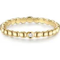 Glanzstücke Ring - Sterling Silber Ring Zirkonia - Gr. 58 - in Gold - für Damen