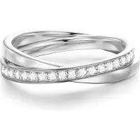 Glanzstücke Ring - Sterling Silber Ring Zirkonia - Gr. 58 - in Silber - für Damen