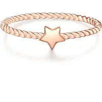 Glanzstücke Ring Stern Sterling Silber in roségold | Gr.: 58