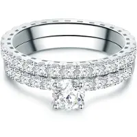 Trilani Ring - Sterling Silber Ring Zirkonia - Gr. 58 - in Silber - für Damen