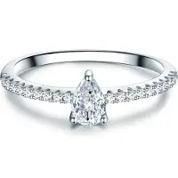 Trilani Ring - Sterling Silber Ring Zirkonia - Gr. 52 - in Silber - für Damen