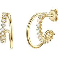 Glanzstücke Damen Sterling Silber Zirkonia gelbgold - 15886