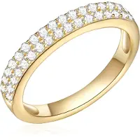 Rafaela Donata Ring Sterling Silber Zirkonia in gelbgold | Gr.: 58