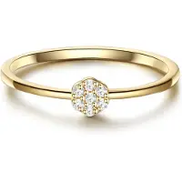 Glanzstücke Ring - Sterling Silber Ring Zirkonia - Gr. 50 - in Gold - für Damen