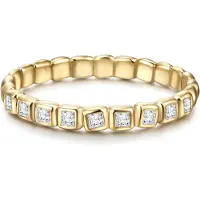 Glanzstücke Ring - Sterling Silber Ring Zirkonia - Gr. 48 - in Gold - für Damen