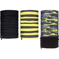 Avento Schal Colsjaal Set Junior 3 St Active Fluoreszierendes Gelb/Schwarz Kinder