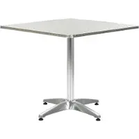 vidaXL Gartentisch Silbern 80x80x70 cm Aluminium