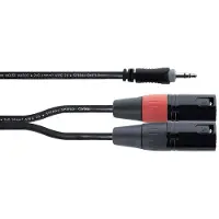 Cordial EY 1 WMM XLR Y-Adapter (1x Klinkenstecker 3.5 mm - 2x XLR-Stecker 3 poli