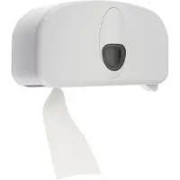 Plastiqline 2020 - Toilettenpapierspender - 2Rollen Spender - weiß - kernlose Rollen