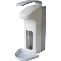 Mediqo-Line Desinfektionsspender Seifenspender LH 500ml Kunststoff - Langarm mit Leerflasche und Abtropfschale