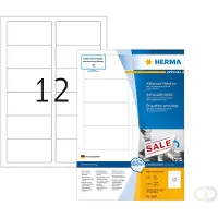 Herma Adressetiketten Special Nr. 10304, 88,9 x 46,6 mm, selbstklebend, ablösbar, bedruckbar, weiß, 1200 Stück auf 100 Blatt