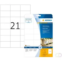 Herma Power-Etiketten Nr. 10906, 70 x 42,3 mm, selbstklebend, extrem stark haftend, Papier, weiß, 525 Stück