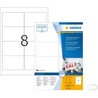 Herma Adressetiketten Special Nr. 10308, 96 x 63,5 mm, selbstklebend, ablösbar, bedruckbar, weiß, 800 Stück auf 100 Blatt