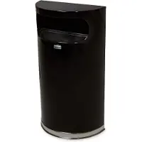 Rubbermaid Designer Line Abfallbehälter halbrund 34 Liter schwarz