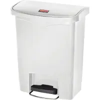 Rubbermaid Tret Abfalleimer Slim Jim 30 Liter weiß