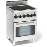 Bartscher 4 Felder Elektroherd mit Elektro-Multifunktionsbackofen