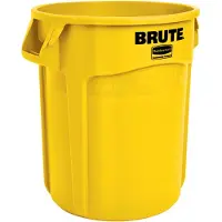 Rubbermaid Wertstoffsammler Brute, Polyethylen, rund, 75 l, gelb