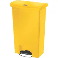 Rubbermaid Tretabfalleimer Slim Jim, Kunststoff, Fassungsvermögen 50 Liter, gelb