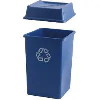 Rubbermaid Untouchable, 132 l, 4-eckig, Recycling, blau