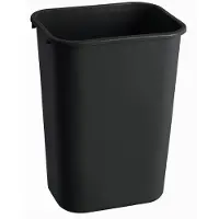 Rubbermaid Papierkorb, 39 Liter, rechteckig, PE, schwarz