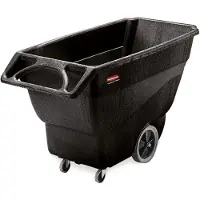 Rubbermaid Kippmulde Tilt Truck, manuell kippbar, 0,6 m³ (570 l), Traglast 272 kg, B 1638 x T 768 x H 965 mm, Strukturschaum, schwarz