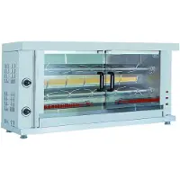 CombiSteel Gas Hähnchengrill mit 2 Spießen für 8-10 Hühner, 1320x460x680 mm
