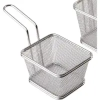 Multi APS 40620 Servier-Frittierkorb SNACKHOLDER, Edelstahl, 10 x 8,5 cm, Höhe 6,5 cm