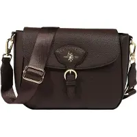U.S. POLO ASSN. Umhängetasche Schultertasche Stanford Flap Crossbody Bag Dark Brown braun