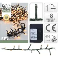Koopman Multifunktionale girlande "hawthorn type" 560 led außen warmes licht ip44 14m