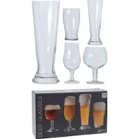 Excellent houseware Trinkgläser BIERGLÄSER Gläser-Set 4 Stück