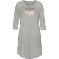 Vivance Nachthemd mehrfarbig Gr. 32/34 für Damen. Rundhals und Print. Loose Fit. Nachhaltig.