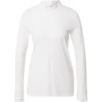 Rich & royal Langarmshirt "2409 O Slub F LS" mit Rüschenkante an Ausschnitt und Ärmelsaum