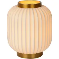 Lucide Design-Tischlampe Gosse Gold mit Weiß