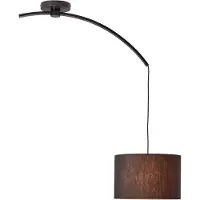 Brilliant Pendelleuchte Daria | schlichte und harmonische Deckenleuchte | schwenkbar | Metall/Textil | schwarz | 1x E27 max. 40 W | IP20