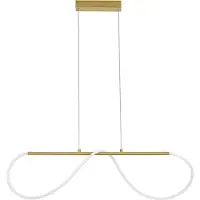 Nova Luce Tiriac LED Hängelampe Dimmbar Gold Länglich